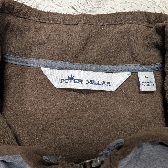 Peter Millar Vest Jacket Mens L Gray Iron Essex Quilted Insulated Travel - Picture 5 of 12